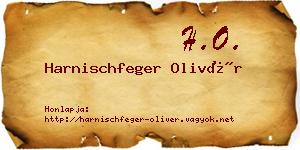 Harnischfeger Olivér névjegykártya